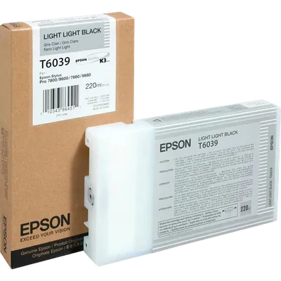 Картридж струйный Epson C13T603900, Light Light Black, 220 мл
