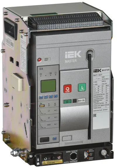 Автоматический выключатель IEK ВА77 MASTER, 3P, 630 А, 65 кА, выдвижной