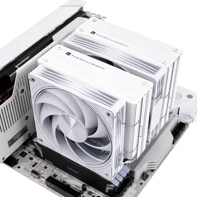 Кулер для процессора/ CPU Cooler Thermalright Frost Tower 140 (4-pin PWM, 158mm, Al/Cu, 7x6mm, 1x120mm+1x140mm, 85.35/120CFM, 33.3/36.25dBA, 2400/1850RPM, S: 1851/1700/1200/115X/2011/2066, AM5/AM4, white)