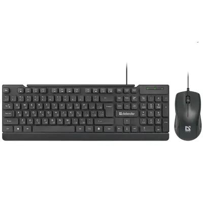 Комплект Defender York C-777 RU, клавиатура + мышь, проводной, USB, черный