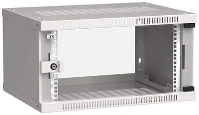Шкаф телекоммуникационный ITK Linea WE LWE3-06U64-GF, настенный 6U 600x450 мм, стекло, IP20