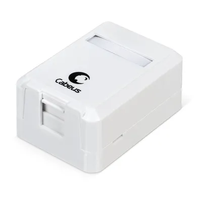Корпус розетки Cabeus MB-1, накладной, 1 Keystone, белый