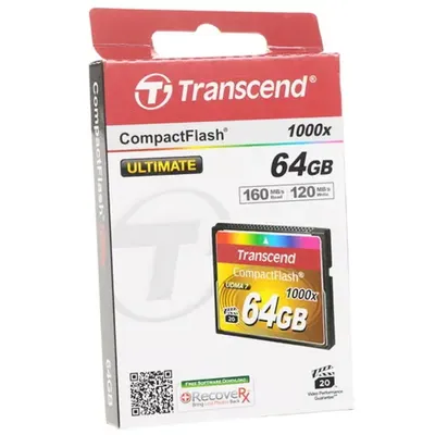 Повреждение упаковки Compact Flash 64Gb Transcend, High Speed (TS64GCF1000) 1000-x