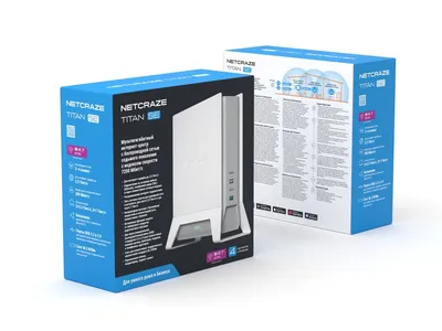 Интернет-центр Netcraze Titan SE (NC-4210), Wi-Fi 7, 2×2.5GbE, 3×1GbE, DSL, USB, M.2