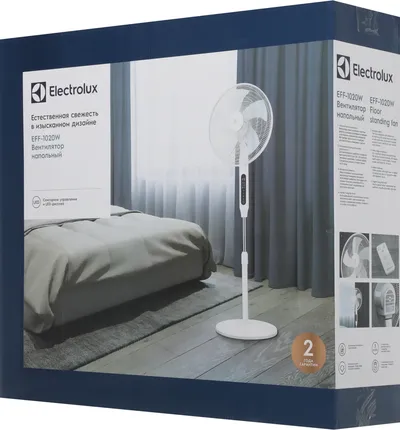 Вентилятор Electrolux EFF-1020W, напольный, 50Вт, 3 скорости, 40см