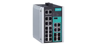 Коммутатор MOXA EDS-518E-4GTXSFP, 4×1GbE, 4 комбо SFP, L2, IP30