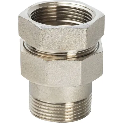 Соединитель разъемный STOUT SFT-0041-000112, ВН 1 1/2", латунь никелированная, 10 бар