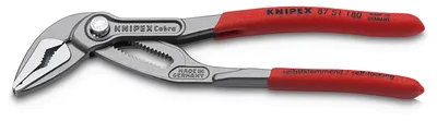Клещи переставные Knipex COBRA ES KN-8751180SB, зев 32 мм, 180 мм, 18 позиций
