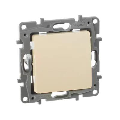 Выключатель IEK ETIKA 672301, 1-клавишный, 10 А, скрытый, слоновая кость