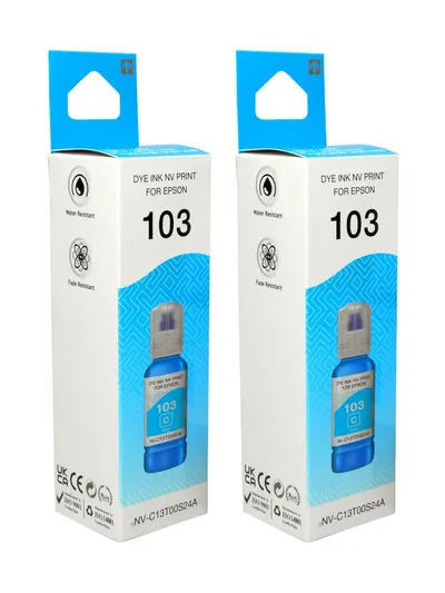 Чернила NV Print NV-C13T00S24A/2, для Epson, 70мл, Cyan, 2 шт.