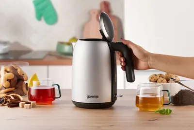Чайник электрический GORENJE K17OGR, 1.7 л, 2200 Вт, металл, серый