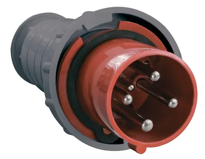 Вилка силовая IEK ССИ-034 PSR02-063-4, 3P+E, 63 А, 400 В, IP54