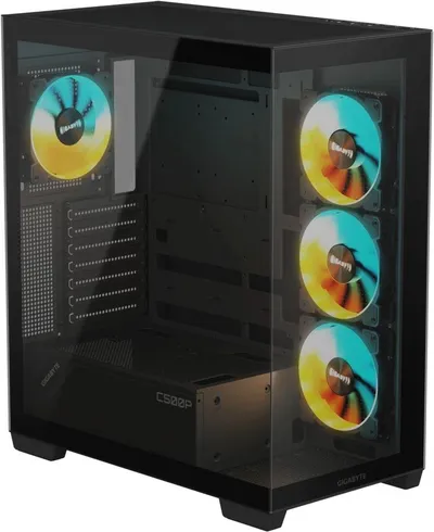 Корпус ПК GIGABYTE GB-C500P ST, Midi Tower, без БП, черный