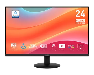 Монитор MSI PRO MP242L 23.8" FHD IPS, 100 Гц, 1 мс, HDMI/DP