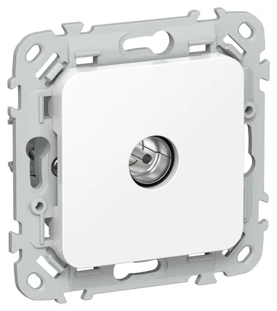 Розетка TV IEK FLITE РТВм-1-1-2-ФлБ, экранированная, проходная, тип M