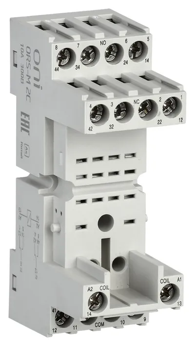 Розетка IEK ORS-M-1-2-G для реле ORS-M-1-2, винтовое соединение, IP20