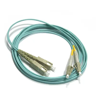 Патч-корд оптический LANMASTER LAN-2LC-2SC/OM3-3.0, LC-SC, duplex, OM3, LSZH, 3 м