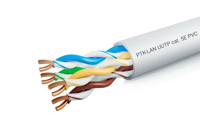 Кабель Пожтехкабель-СКС 202-001, U/UTP, 4 пары, кат.5e, 24 AWG, PVC, 305 м