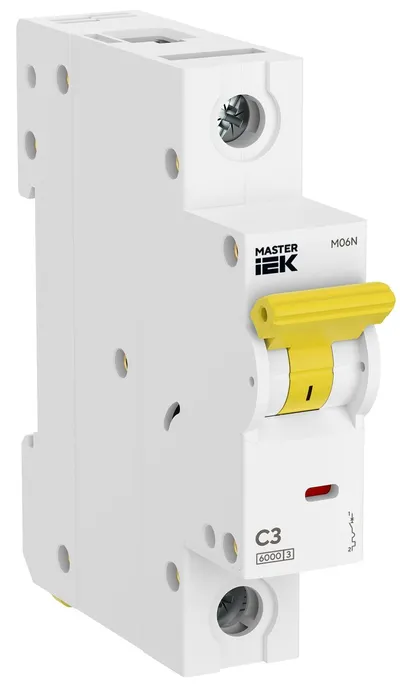 Автоматический выключатель IEK MI-M06N-1-C003, 1P, 3 А, характеристика C, 6 кА