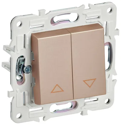 Выключатель для жалюзи IEK SKANDY SK-V15-0-10-K98, 10 А, 2 клавиши, IP20