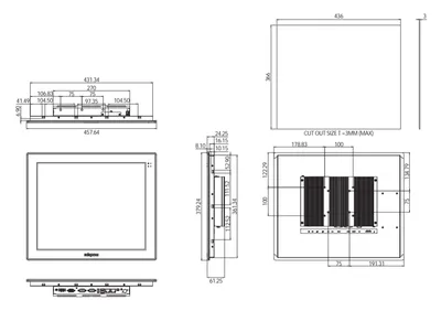 Панельный компьютер NEXCOM APPC1940T-C, 19" SXGA, Celeron J1900, сенсорный экран