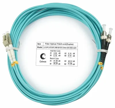 Патч-корд оптический Cabeus FOP-50-LC-ST-10m, MM, LC-ST, 10м