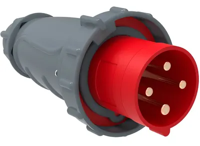 Вилка CEE ИЭК PSN02-063-4 MAGNUM, 63 А, 3P+E, 380–415 В, IP67