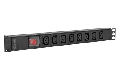 Блок распределения питания SNR-PDU-8A-C14-0-MS10L1, 8×C13, вход C14, 10 А, 1U