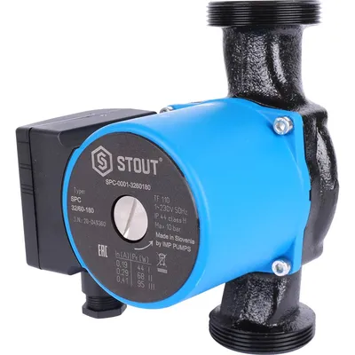 Насос циркуляционный STOUT SPC-0010-3260180, 32/60-180, 4 м³/ч, 6,5 м, 220 В
