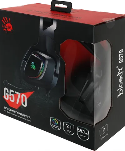 Гарнитура A4Tech Bloody G570, USB, 50 мм, 16 Ом