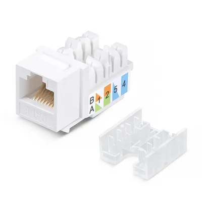 Модуль Cabeus KJ-RJ45-Cat.6-90-SW Keystone Jack RJ-45, категория 6, заделка тип 110, белый