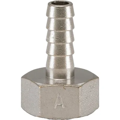 Штуцер Aquadeel BFN-015-101 под шланг, ВР 1/2", 10 мм, латунь никелированная, 40 бар