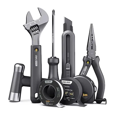 Набор инструментов Deli HT0008 Home Series Black, 8 предметов