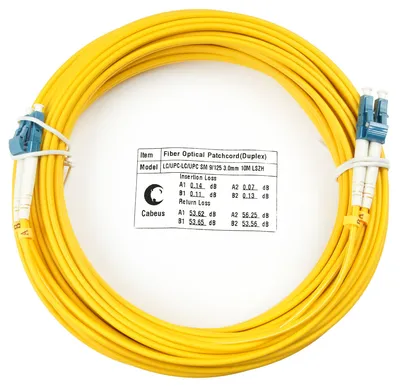 Патч-корд оптический Cabeus FOP(D)-9-LC-LC-25M, LC-LC, OS2, 25 м