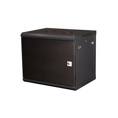 Шкаф настенный Datarex DR-642001, 19", 9U, 600×450 мм, металл, чёрный