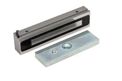 Электромагнитный замок AccordTec ML-200K-3 Premium Grey с планкой, 200 кг, серый