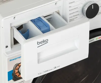 Стиральная машина Beko WSPE7H616W, фронтальная, 7,5 кг, 1200 об/мин