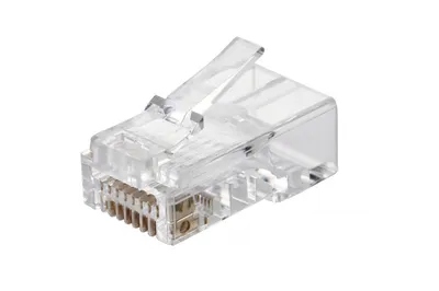 Разъем RJ45 Eurolan 13A-U6-11WT, кат.6, неэкранированный, прозрачный