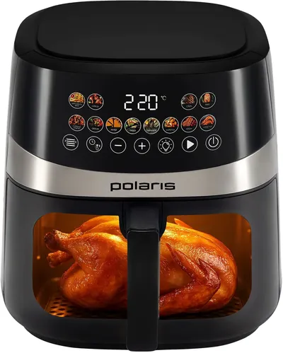 Аэрогриль Polaris PAF 8005W 026987, 7,5 л, 1800 Вт, черный