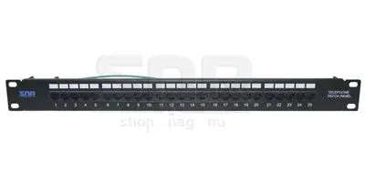 Патч-панель SNR SNR-C3-19-25, Cat. 3, 19", 1U, 25 портов RJ-45