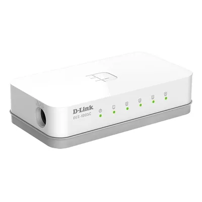 Коммутатор D-Link DES-1005C/B1A, 5×10/100 Мбит/с, неуправляемый