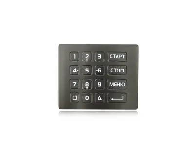 Клавиатура антивандальная KEY TECHNOLOGY K-TEK-B120KP-AC-BL-DWP, IP65, IK09, 12–23 клавиши