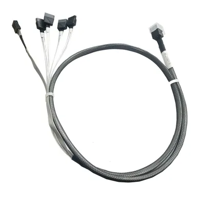 Кабель DiliVing DLHS36-0439, HDmSAS SFF8643 – 4×SATA, 75 см