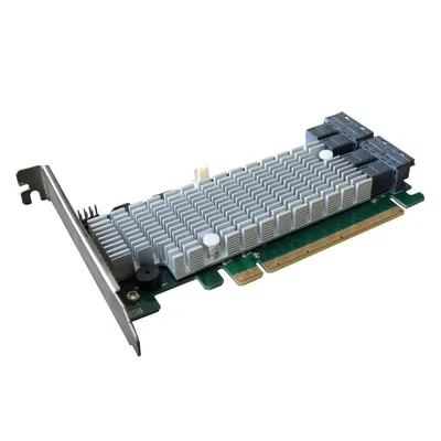RAID-контроллер HighPoint SSD7120,  PCIe 3.0 x16, Ports: 4x HDmSAS (SFF-8643), LP, RAID 0,1,10