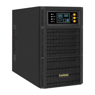 ИБП ExeGate PowerExpert TL-3000.72V.LCD.AVR.3SH.USB.RS232.SNMP, 3000 ВА/3000 Вт, On-Line, PF=1, 3×Schuko