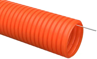 Труба гофрированная IEK ELASTA CTG21-50-K09-015, ПНД, 50 мм, с зондом, 15 м, оранжевая