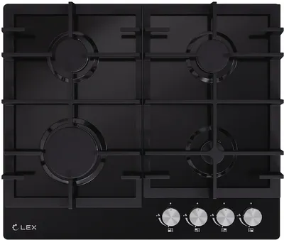 Варочная поверхность LEX Gve 641 Bl Matt Edition, газовая, 4 конфорки, 7500Вт