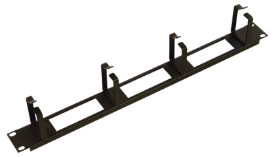 Кабельный органайзер ЦМО ГКО-О-4.62-9005, 19" 1U, 4 кольца, односторонний, чёрный