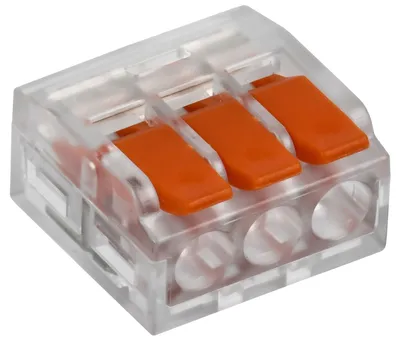Клемма пружинная IEK UKZ60-413-100-G, 3 контакта, 0,2–4 мм², 32 А, 450 В