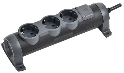 Удлинитель IEK COMFORT У03К 694602, 3 места, 2P+PE, 3м, 16А, черный